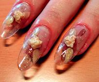 гель на формах аквариум свадебный с розами