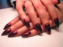 акрил на формах, стилет под лак