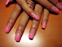 акриловый цветной френч, наклейки